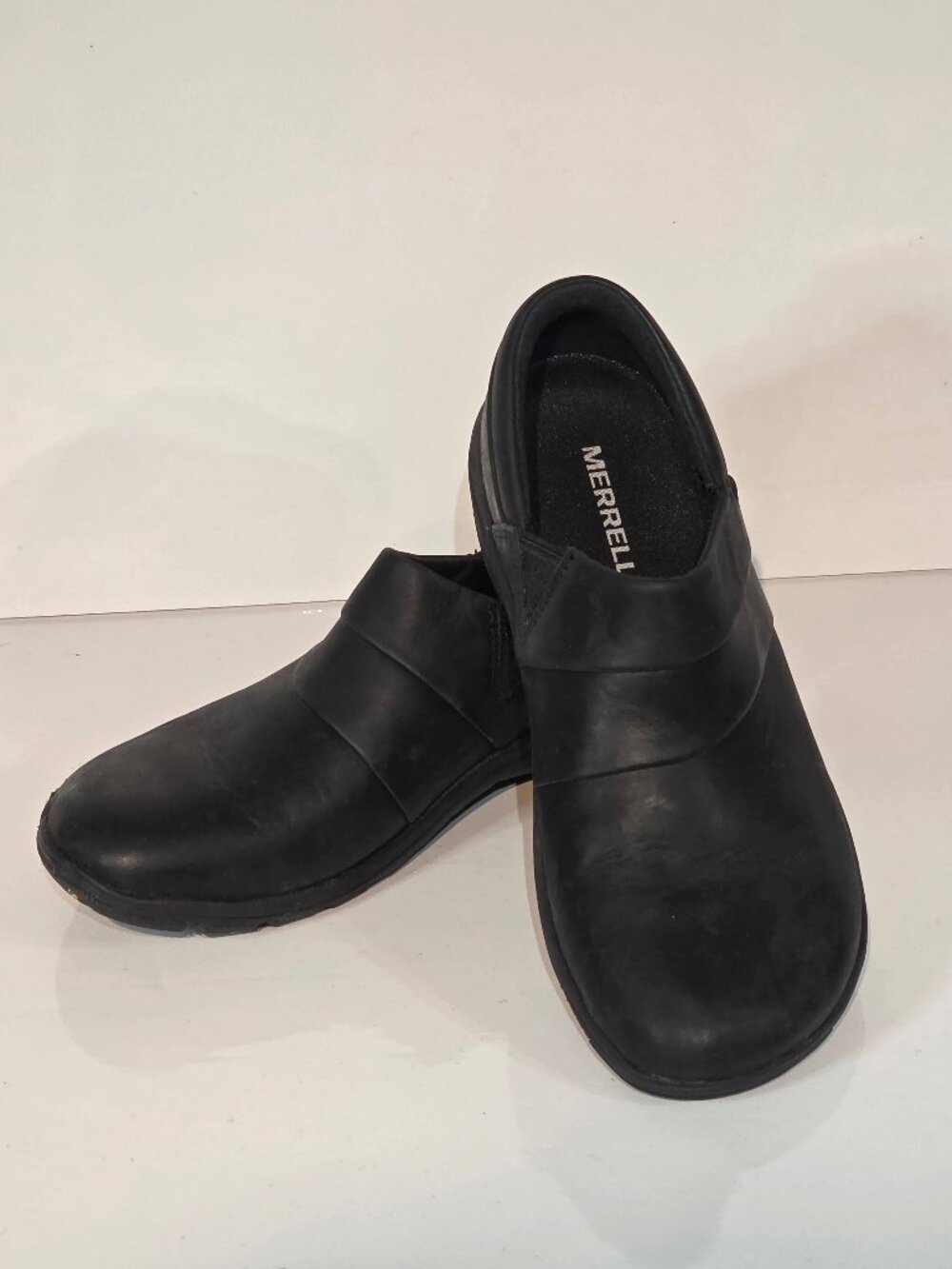 Merrell Women’s Slip-On Shoes • Black Micro-Suede • M Select Grip • Size 6.5 /37